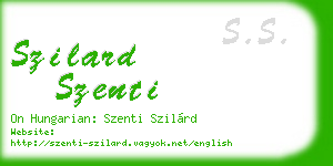 szilard szenti business card