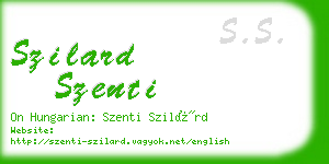 szilard szenti business card